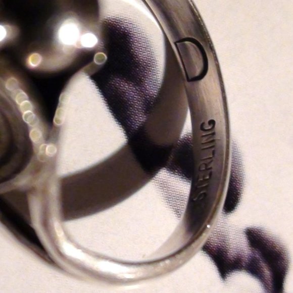 D Detendale Navajo Art Ring Turquoise Sterling SIZE 6 - Picture 5 of 7